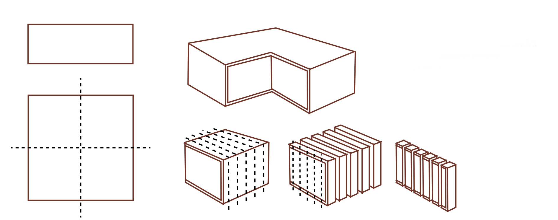 Taglio forme quadrate